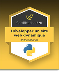 Coupon Certification IT (avec e-surveillance) - Développement de sites web dynamiques avec Python et Django