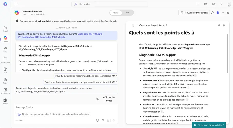 Exemple d’utilisation de Copilot Pages