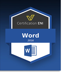 Coupon Certification Bureautique (avec e-surveillance) - Créer et mettre en page des documents texte avec Word 2016 - RS7694