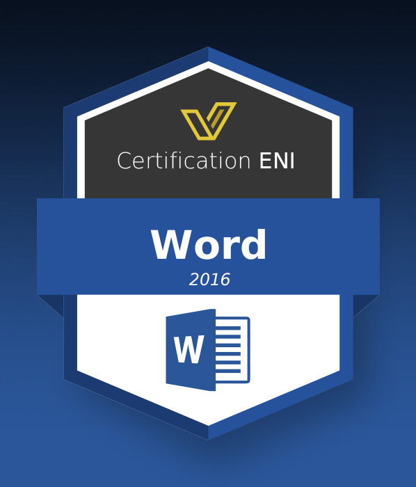 Coupon Certification Bureautique (avec e-surveillance) - Créer et mettre en page des documents texte avec Word 2019 - RS7694
