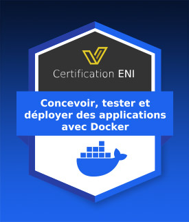 Coupon Certification IT (avec e-surveillance) - Concevoir, tester et déployer des applications avec Docker - RS7699