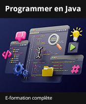 Formation en ligne - Programmer en Java + le livre en Java - Les fondamentaux du langage (2e édition) offert + 2h20 d'exercices interactifs