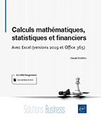 Extrait - Calculs mathématiques, statistiques et financiers Avec Excel (versions 2019 et Office 365)