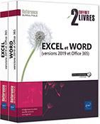Excel et Word (versions 2019 et Office 365) Coffret de deux livres