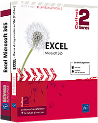 Excel Microsoft 365 - Coffret de 2 livres : Le Manuel de référence + le Cahier d'exercices sur les macros et la programmation VBA