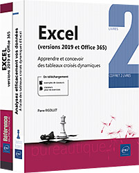Excel (versions 2019 et Microsoft 365) - Coffret de 2 livres : Apprendre et concevoir des tableaux croisés dynamiques
