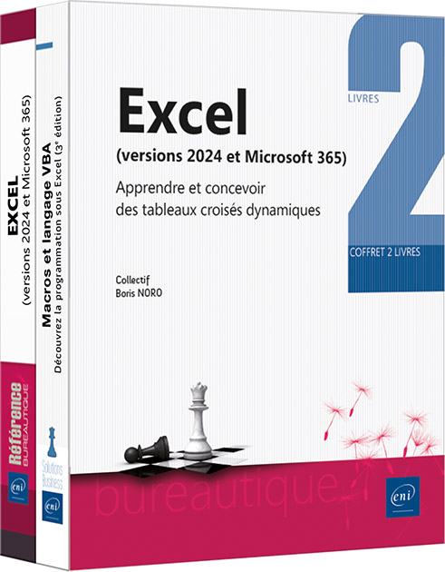 Excel (versions 2024 et Microsoft 365) - Coffret de 2 livres : Apprendre Excel et la programmation en VBA