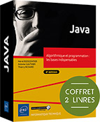 Java Coffret de 2 livres - Algorithmique et programmation : les bases indispensables (4e édition)