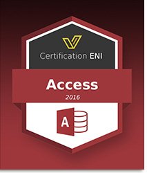 Coupon Certification Bureautique (avec e-surveillance) - Access 2016