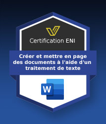 Coupon Certification Bureautique (avec e-surveillance) - Créer et mettre en page des documents à l'aide d'un traitement de texte : Word 2016